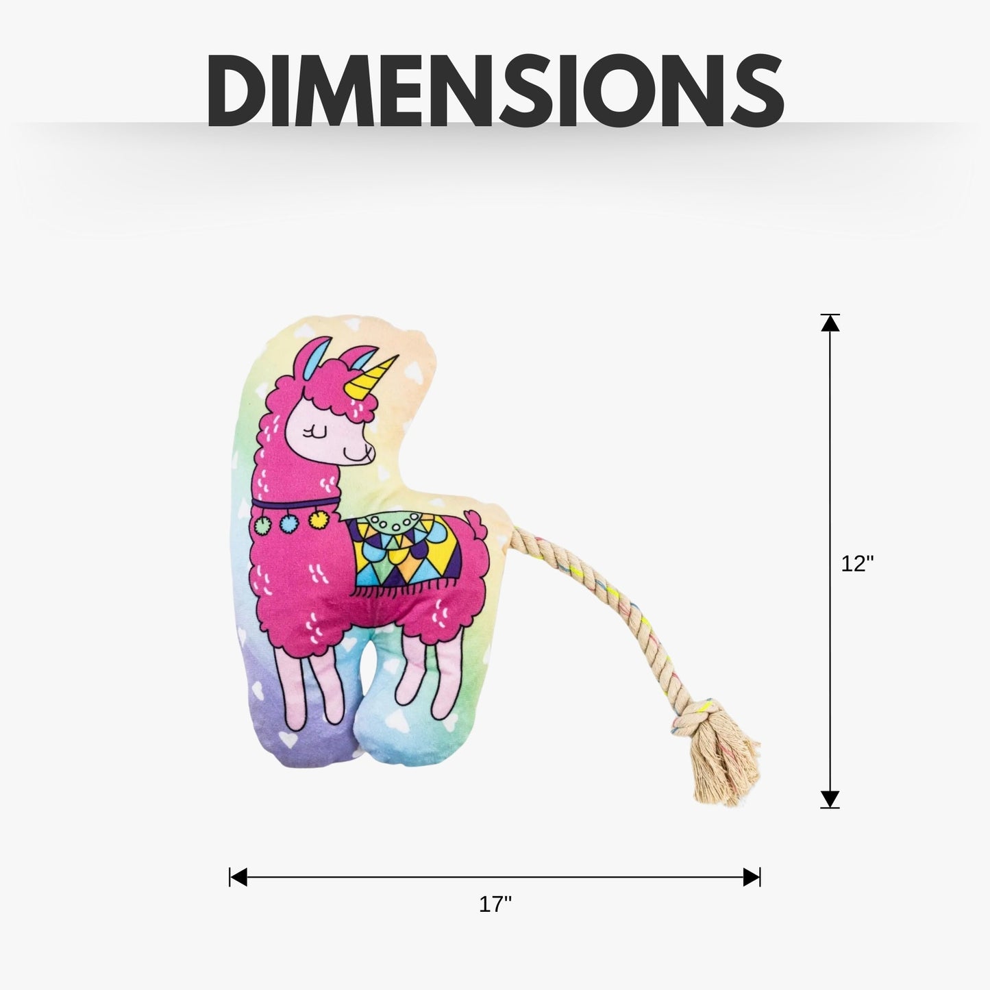 Magical Llama Plush Dog Toy – with Squeaker & Crinkle Paper for Fun Play