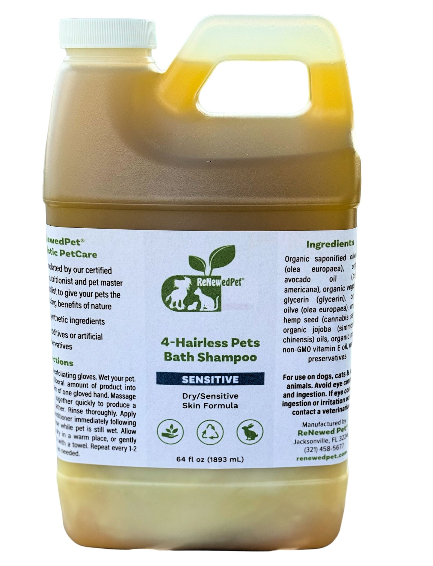4-HAIRLESS PETS SENSITIVE SHAMPOO