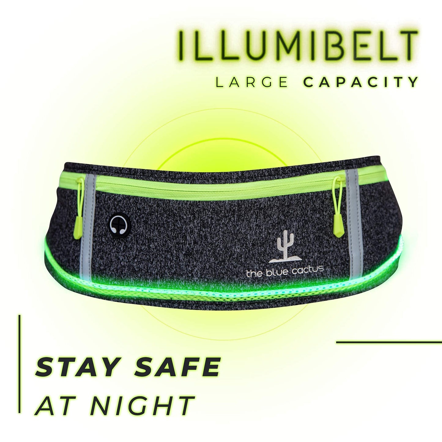 Night-Safety LED Waist Band for Running & Jogging
