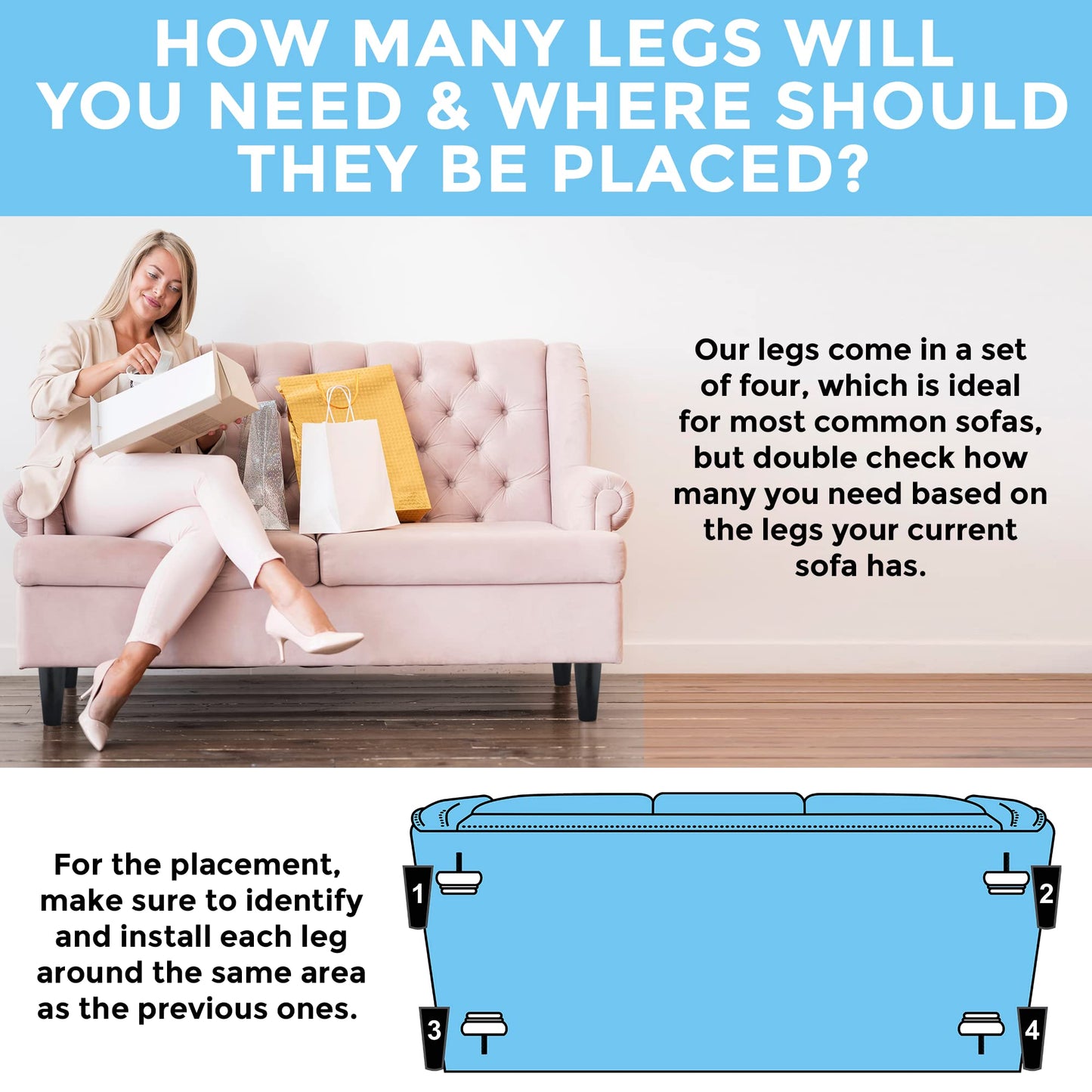 Premium Hardwood Furniture Leg Replacement