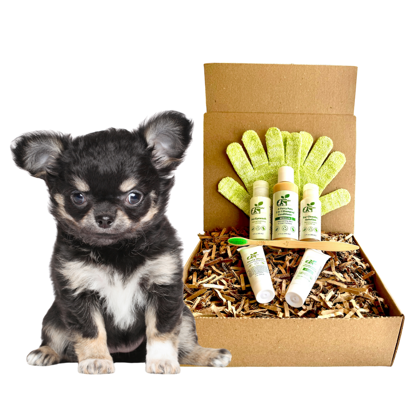 4-FURRY DOGS *SENSITIVE GROOMING KIT