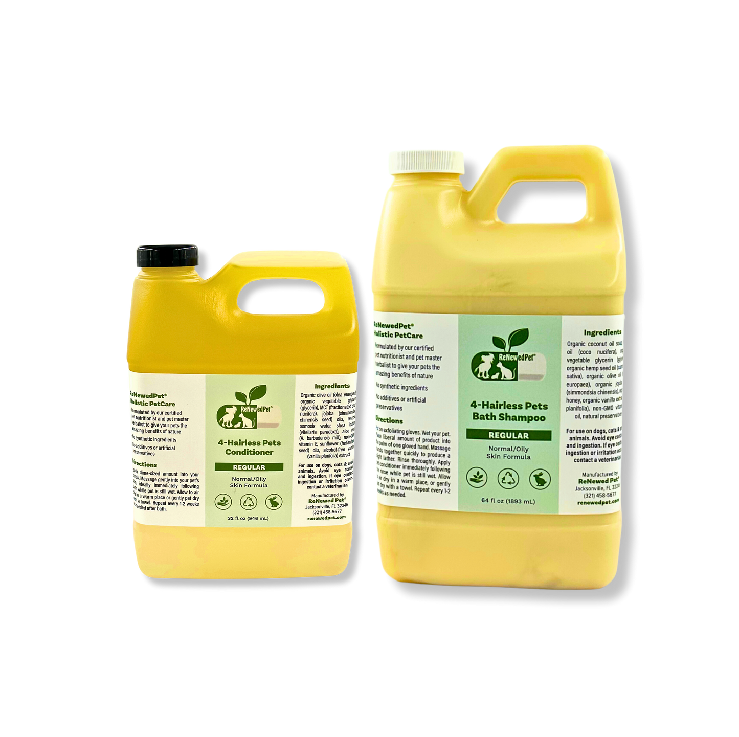 4-HAIRLESS PETS PETS REGULAR SHAMPOO & CONDITIONER