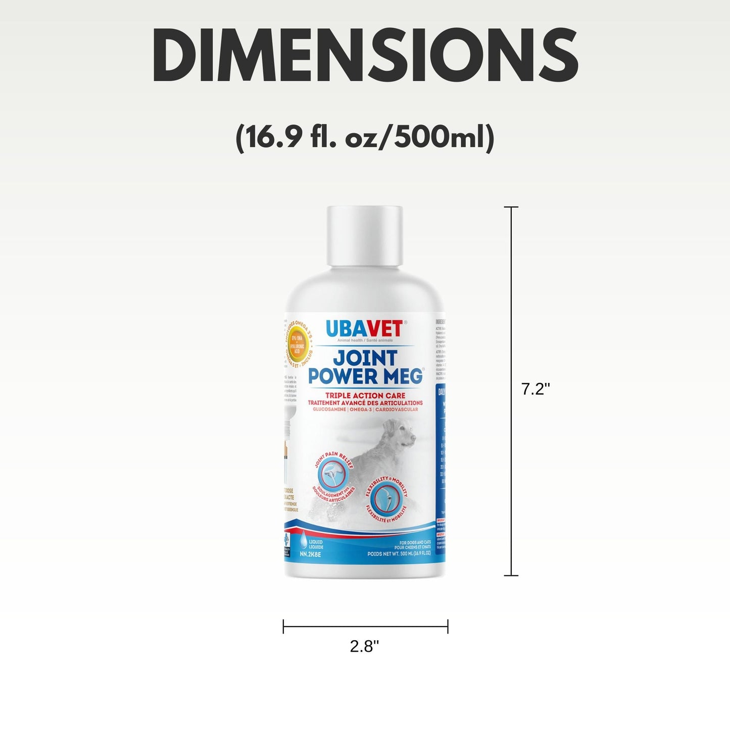 UBAVET Joint Power MEG Maximum Joint Care Liquid for Cats and Dogs