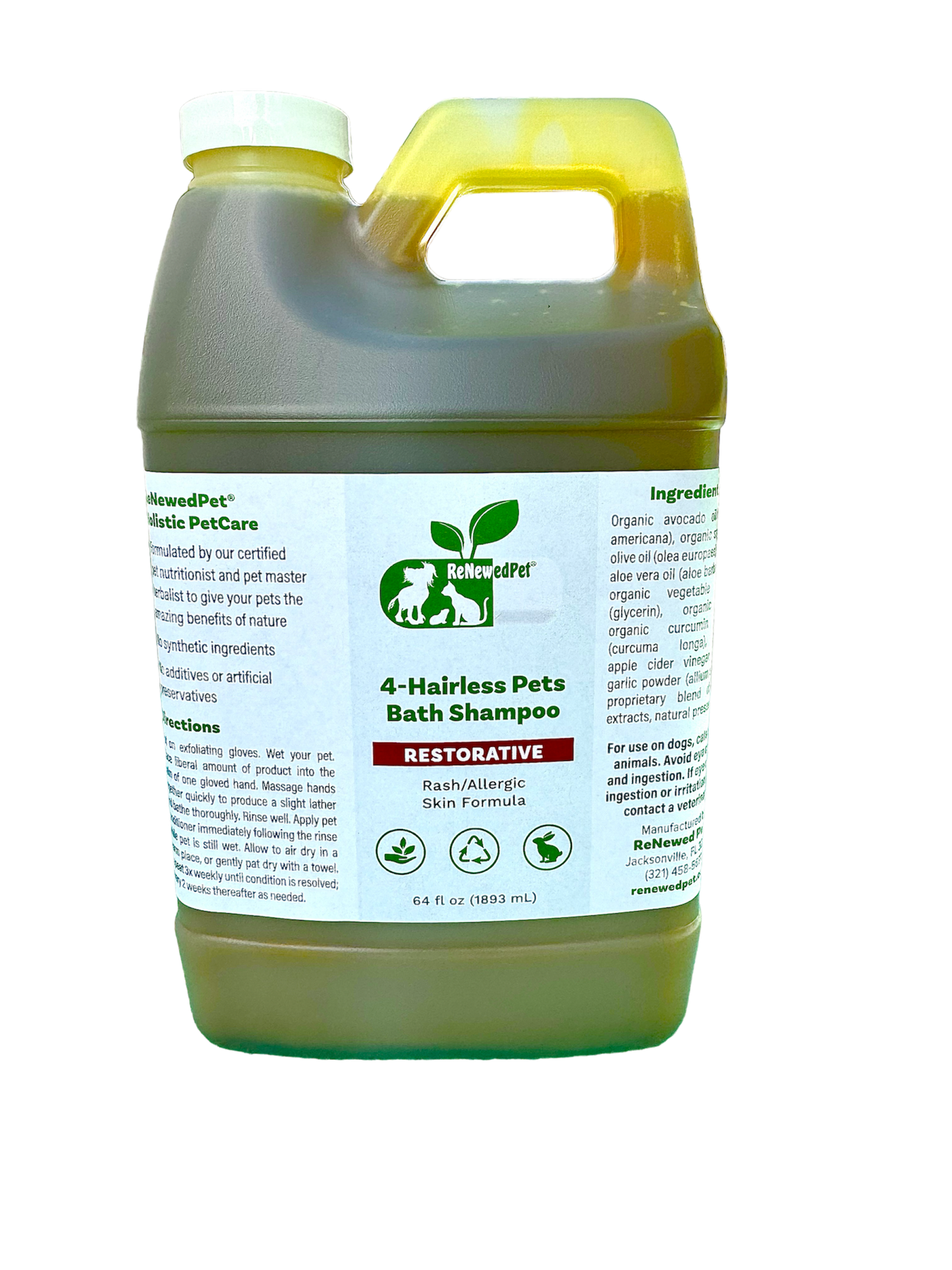 4-HAIRLESS PETS RESTORATIVE BATH SHAMPOO