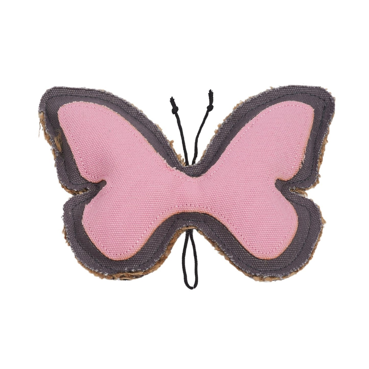 Country Living Canvas & Jute Butterfly-Shaped Dog Chew Toy – Durable, Safe and Non-Toxic
