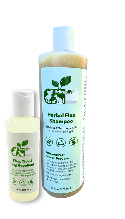 FLEA-X KIT: Flea Shampoo, Flea Tick Bug Repellent