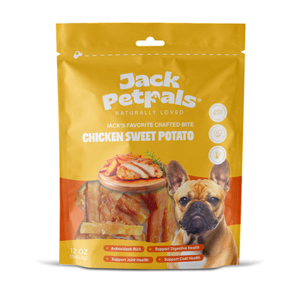 Jack PetPals Crafted Bite Chicken Sweet Potato Dog Treats (12oz)