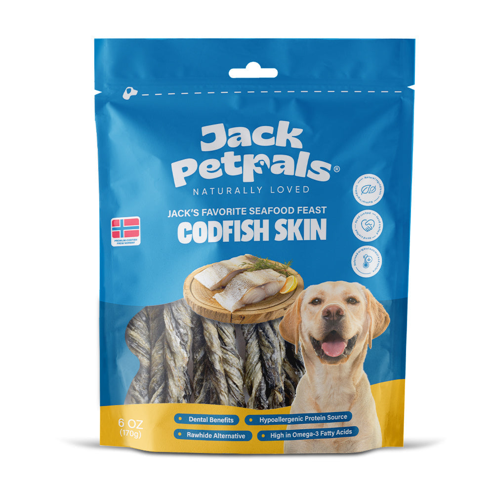 Jack PetPals Seafood Feast Codfish Skin Treat Chews (6oz)