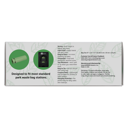 Dog Waste Bags Refill Roll for Park Dispenser - 200 Bags on Roll