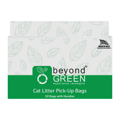 Cat Litter Pick-Up Bags with Handles - 50 Bags