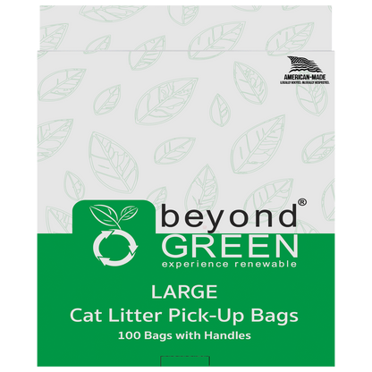 Large Cat Litter Pick-Up Bags with Handles - 100 Bags