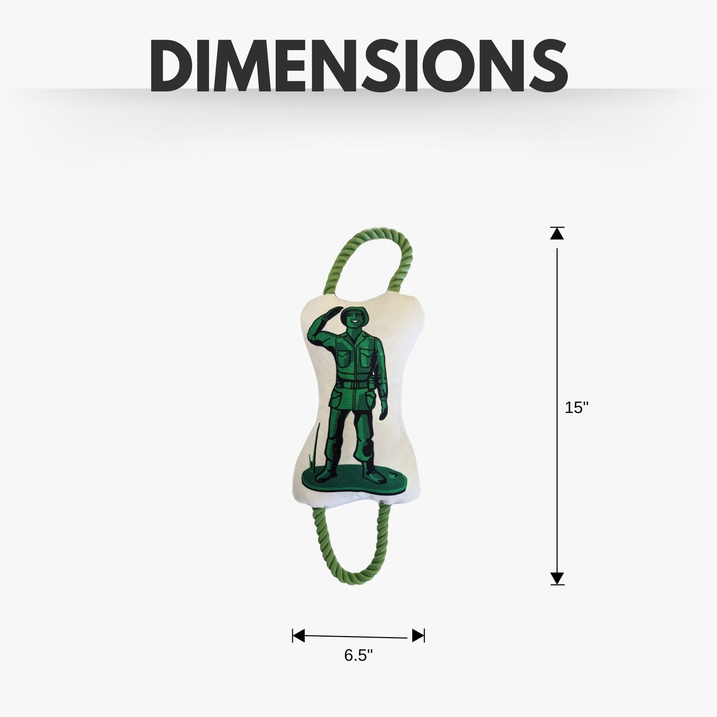 Retro Soldier with Squeaker & Crinkle Paper Plush Dog Toy