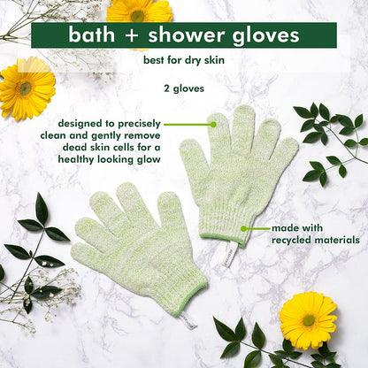 EXFOLIATING BATH GLOVES