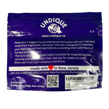 Real Quail Wings for Dog Training 2 Pair