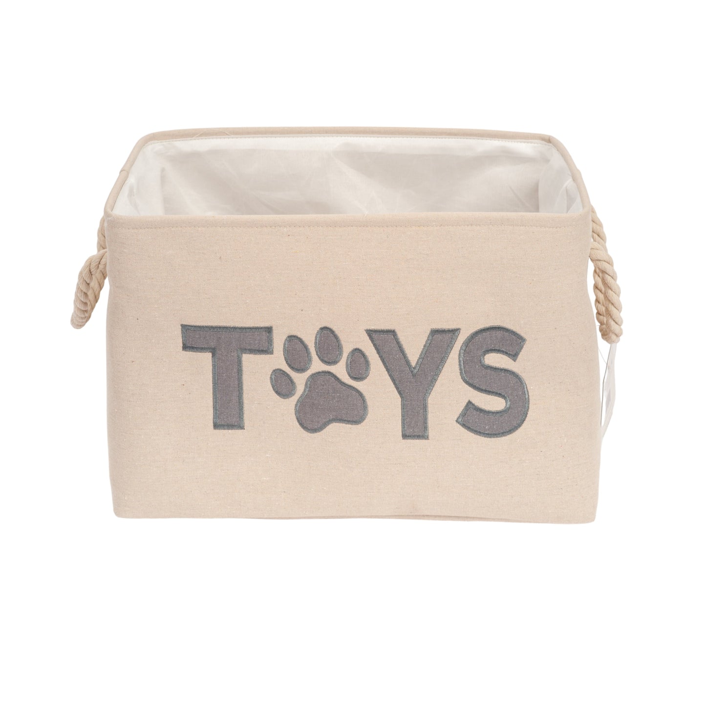 Country Living Foldable Fabric Dog Toy Storage Bin - Convenient Organizer for Pet Accessories