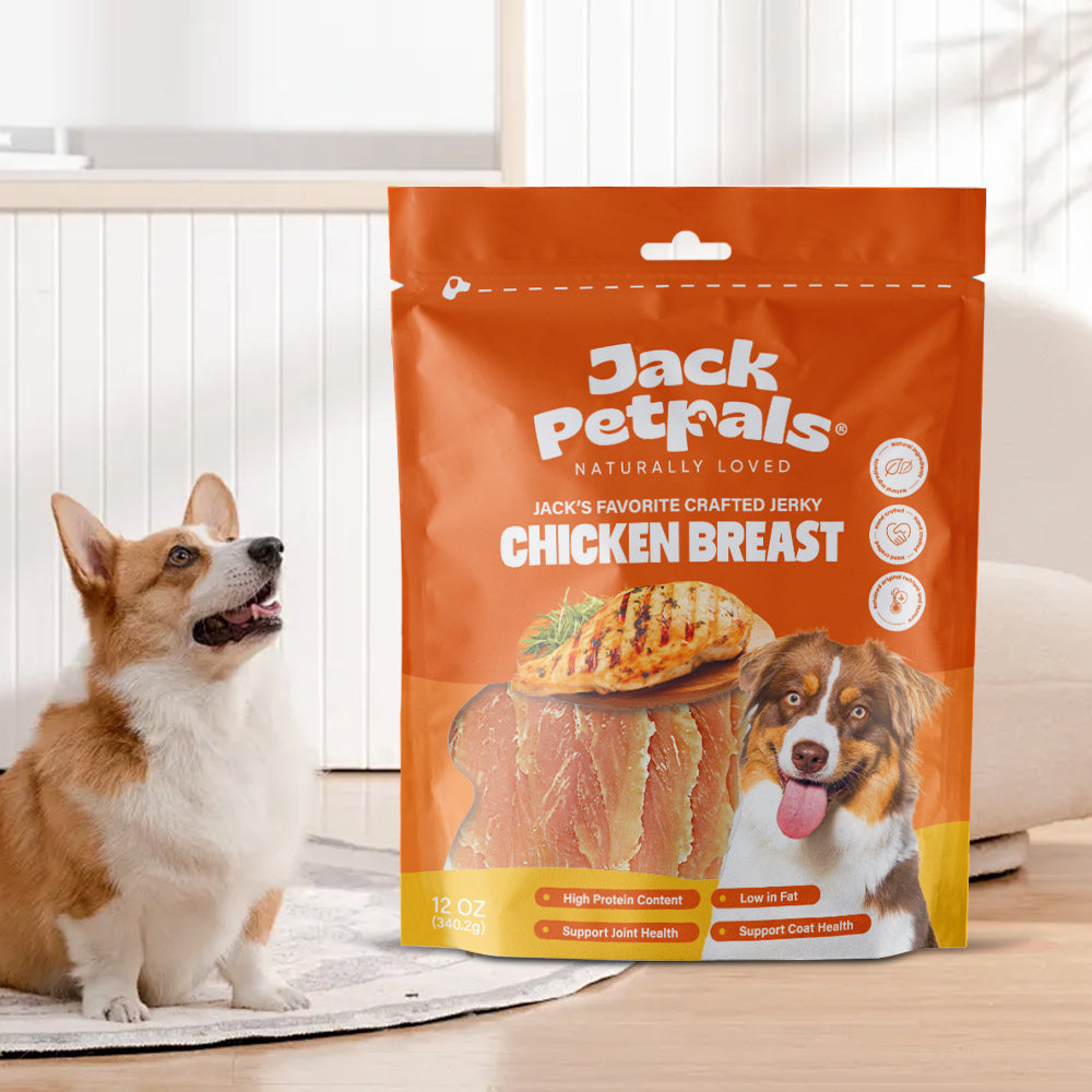 Jack PetPals Handcrafted Jerky Chicken Breast Dog Treats (12oz)