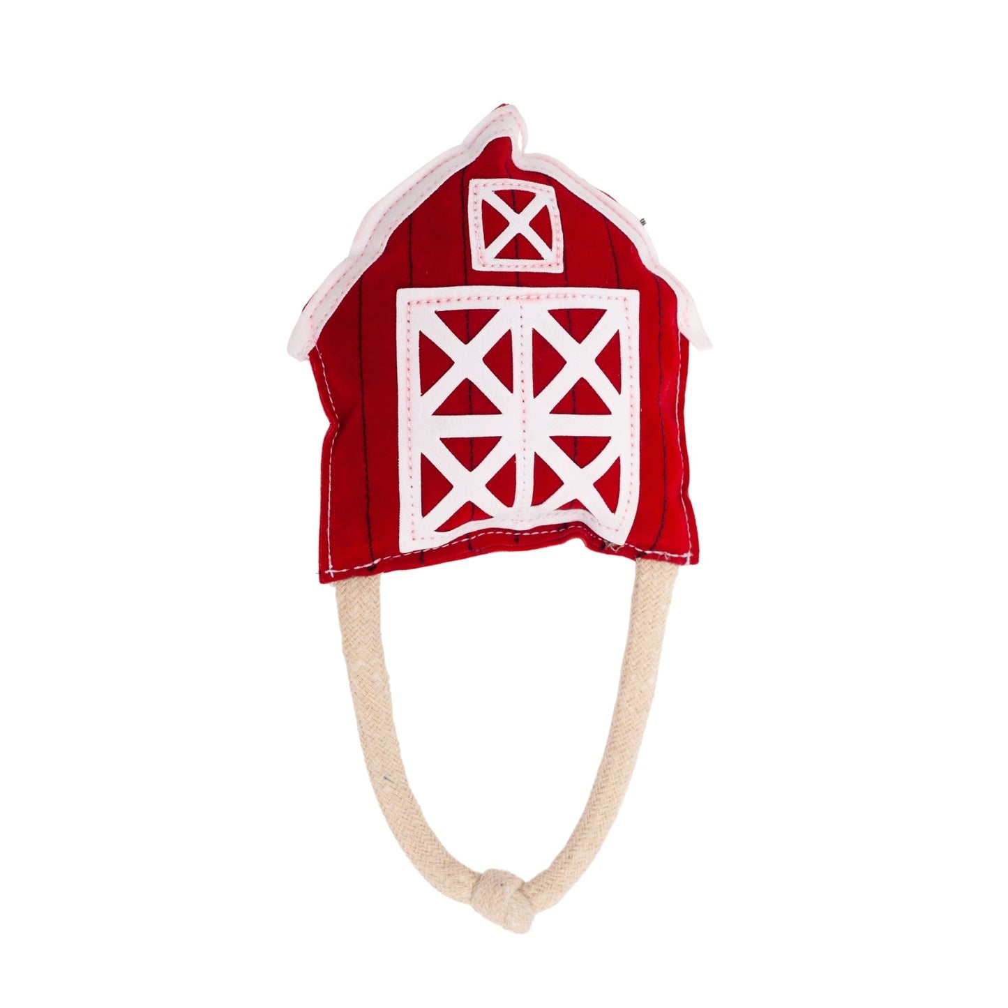 Country Living Faux Leather Red Barn Dog Chew Toy – Safe, Long-Lasting, and Non-Toxic
