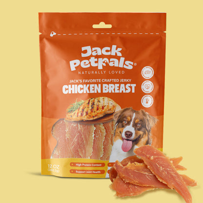 Jack PetPals Handcrafted Jerky Chicken Breast Dog Treats (12oz)