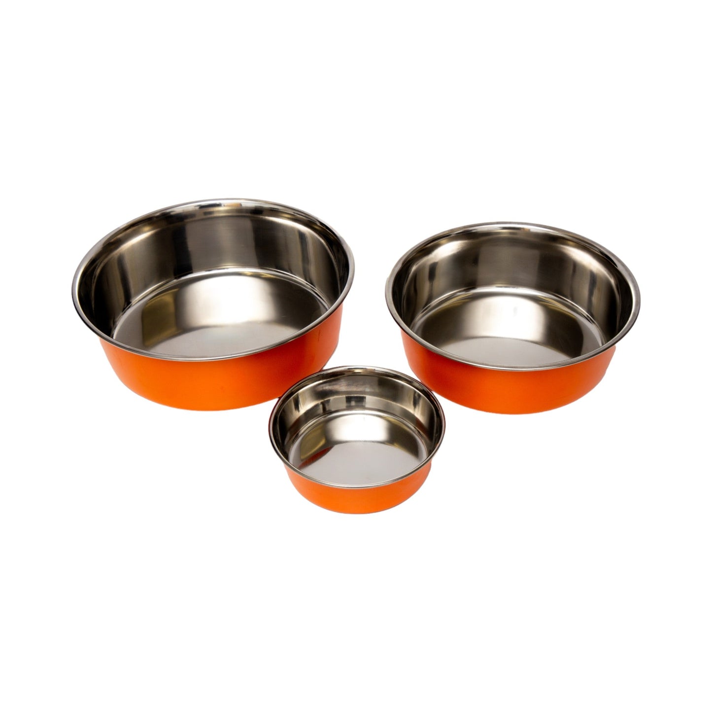 Country Living Set of 2 Heavy Gauge Stainless Steel Dog Bowls - Perfect for Food & Water