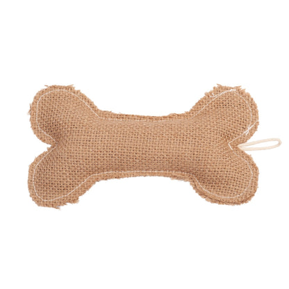 Country Living Jean Leather-Jute Bone Pillow Dog Chew Toy – Durable, Safe and Non-Toxic