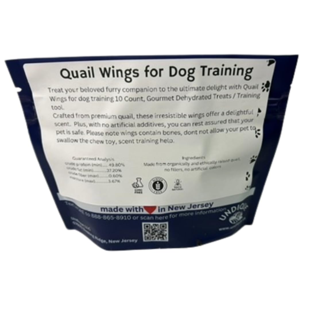 Undique Quail Wings for Dog Training, Small (10 Count)