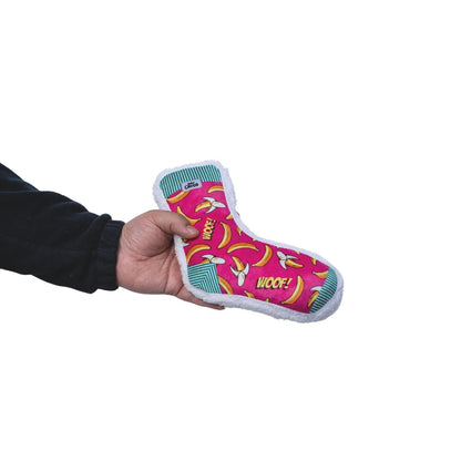 Squeaky Sock Plush Dog Toy – Whimsy Wonders Banana Design