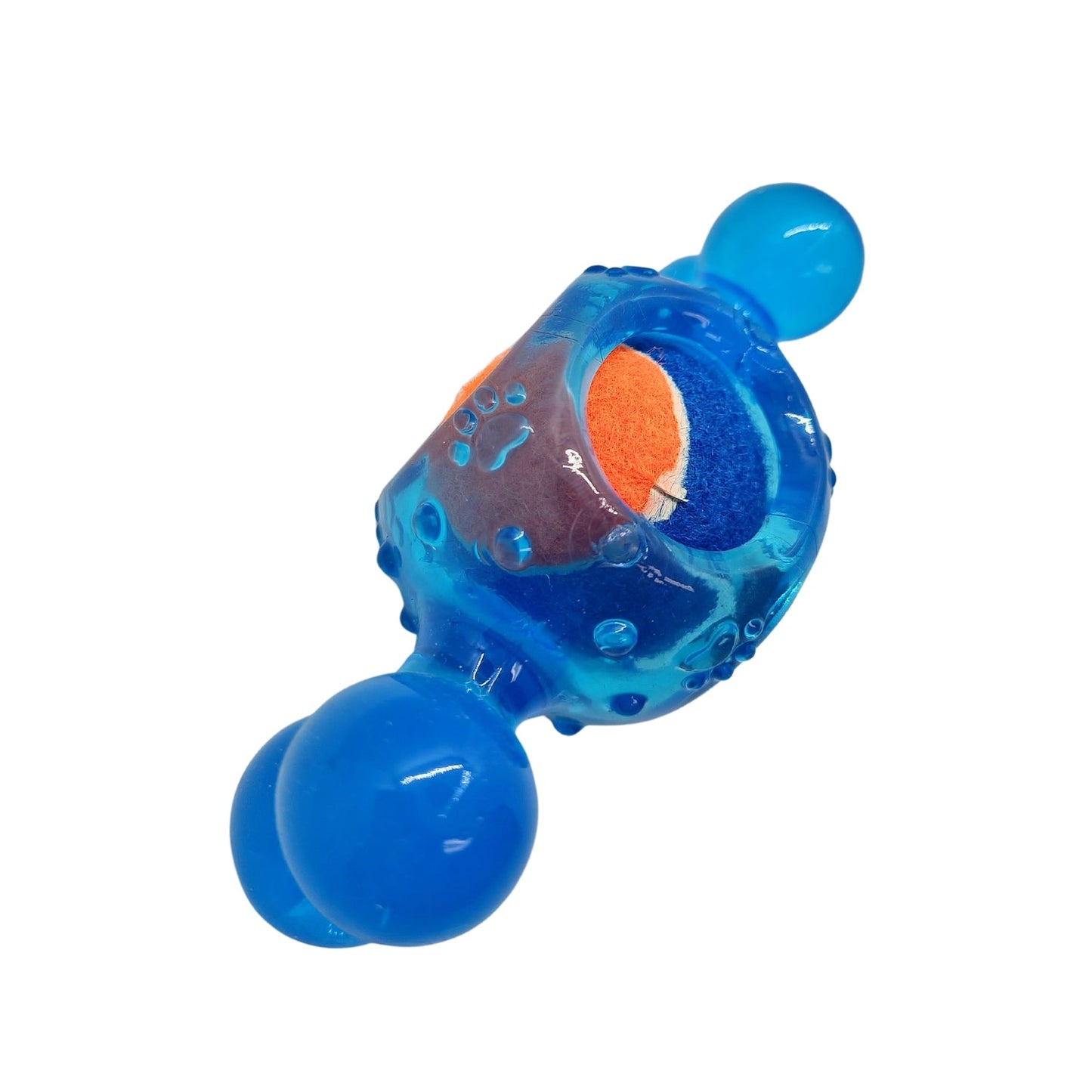 Blue Candy-Inspired Squeaky Tennis Ball Dog Chew Toy – TPR, Durable & Promotes Dental Health