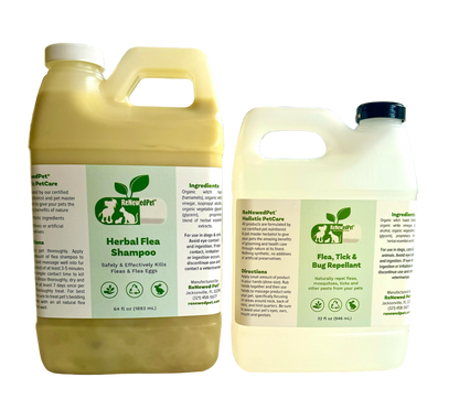 FLEA-X KIT: Flea Shampoo, Flea Tick Bug Repellent