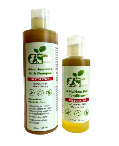 4-HAIRLESS PETS RESTORATIVE SHAMPOO & CONDITIONER