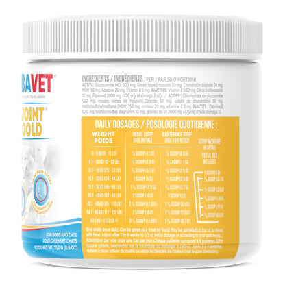 UBAVET Joint Gold Joint Care Powder for Dogs & Cats – 8.8 oz (250g)