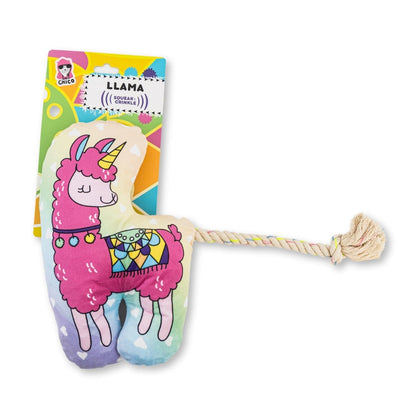 Magical Llama Plush Dog Toy – with Squeaker & Crinkle Paper for Fun Play