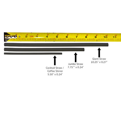 Wrapped 10.25'' x 0.27'' Compostable White Giant Drinking Straws - 1,850 Count