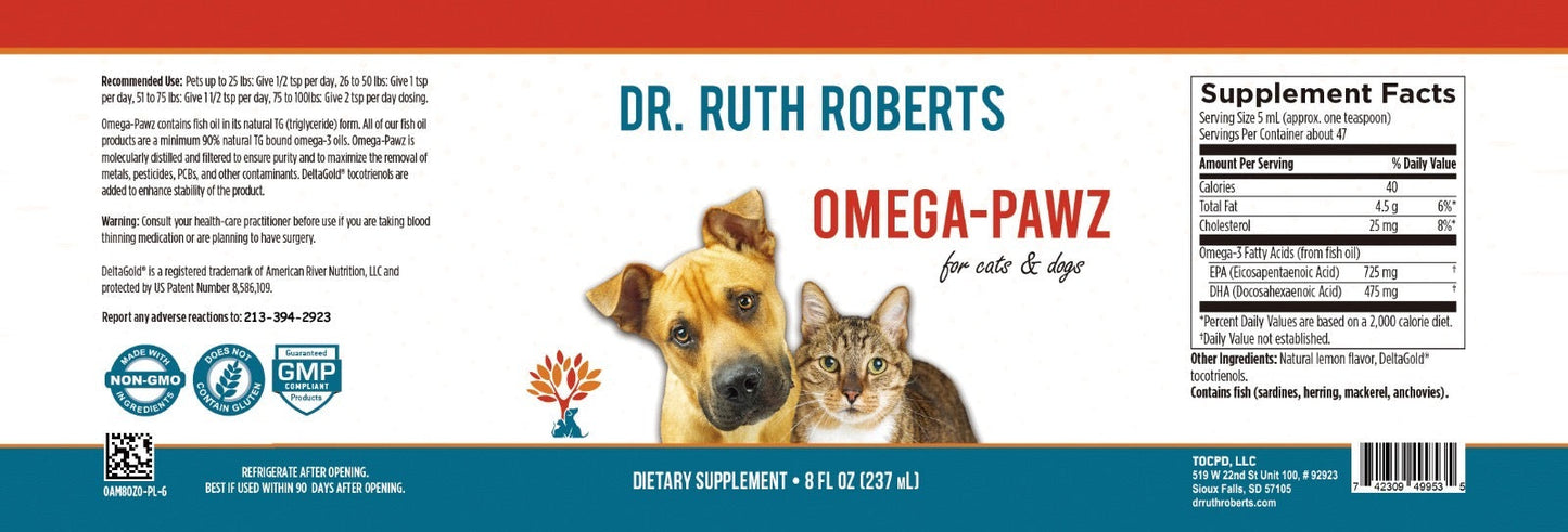 Pre-Order Omega Pawz - Liquid Omega 3 Oil for Dogs and Cats