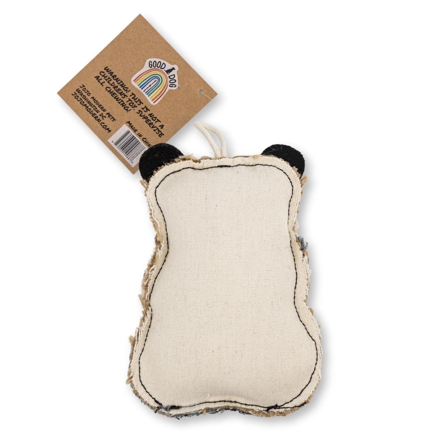 Canvas & Jute Panda-Shaped Dog Chew Toy – Durable, Safe and Non-Toxic