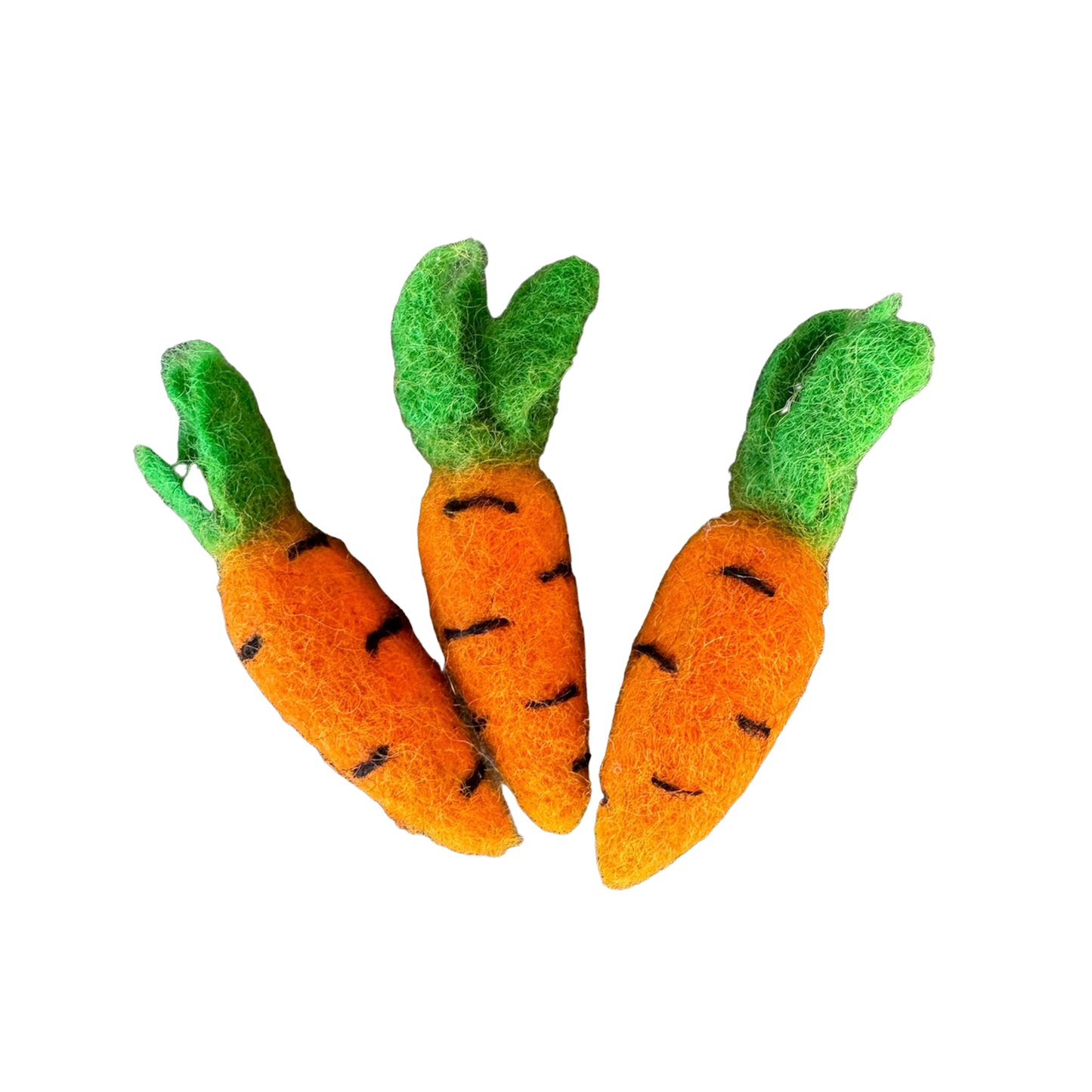 FELTED CAT TOY CARROTS