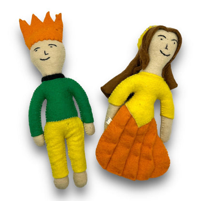 Prince and Princess Felt Dog Toys