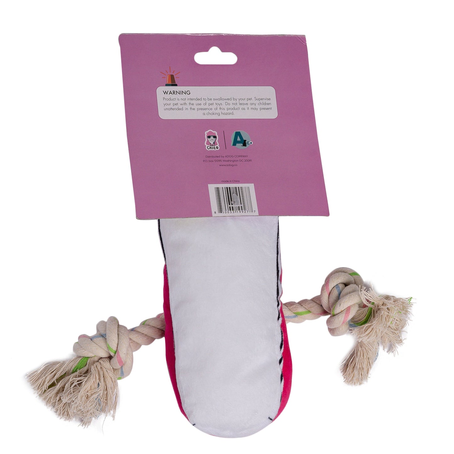Squeaky Comfort Plush Sneaker Dog Toy – with Treat Compartment, Safe & Durable – Pink