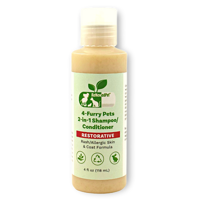 4-FURRY PETS 2-IN-1 * RESTORATIVE SHAMPOO & CONDITIONER