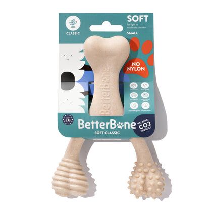 BetterBone SOFT Durability CHEW TOY: Natural Ingredients, Perfet for Teething Puppies, Senior Dogs & Gentle Chewers