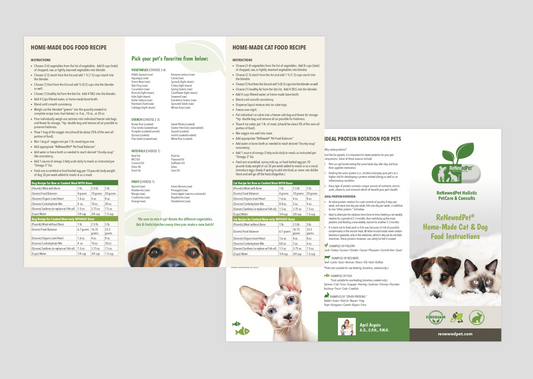 Homemade Pet Food Recipe Pamphlet