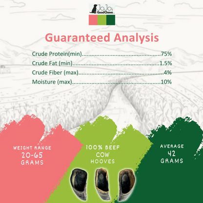 All-Natural Cow Hooves Dog Chews – Premium Crunchy Treats for Dental Health – (25/Case)