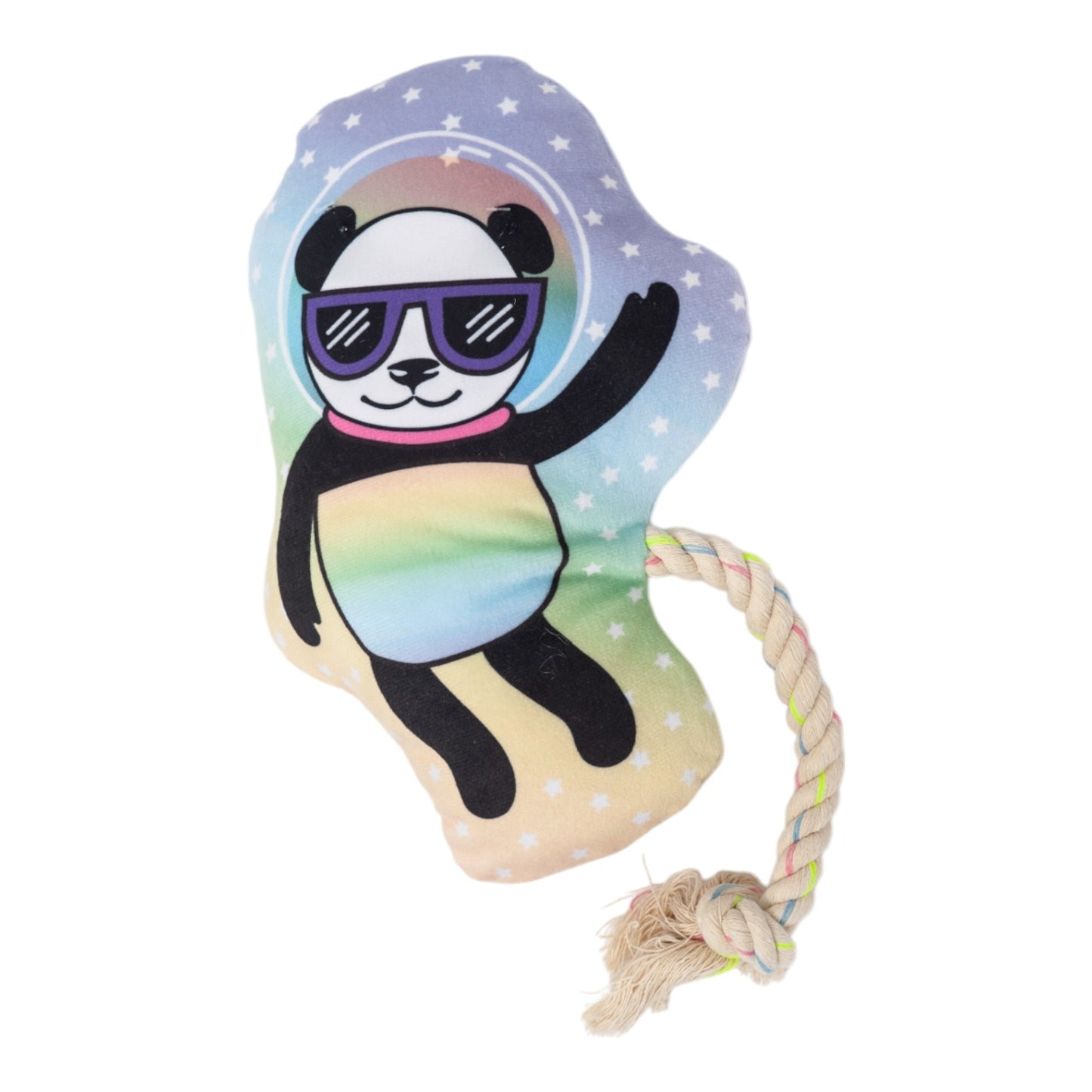 Space Panda Plush Dog Toy – with Squeaker & Crinkle Paper for Fun Play