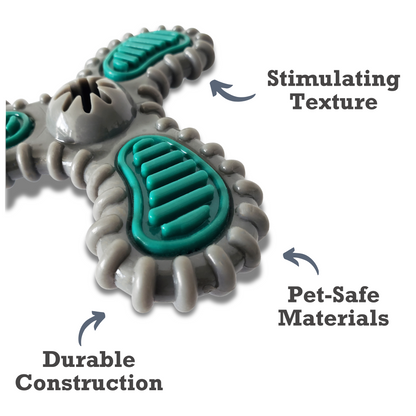 TPR Dental Spinner Dog Chew Toy – Durable Dental Care Fun for Light to Medium Chewers