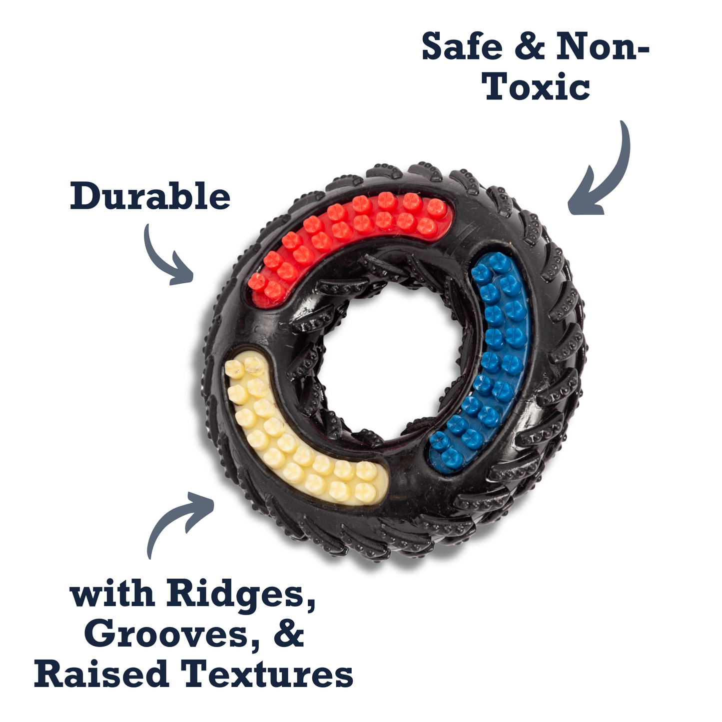 Country Living 'Tire of Fun' TPR Textured Dog Chew Toy - Durable, Non-Toxic, and Interactive Playtime for Dogs