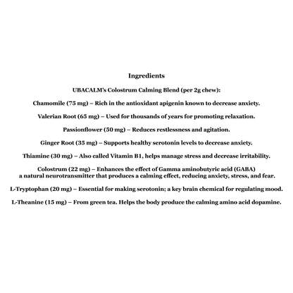 UBAVET Ubacalm Calming and Stress Relief Soft Dog Chews