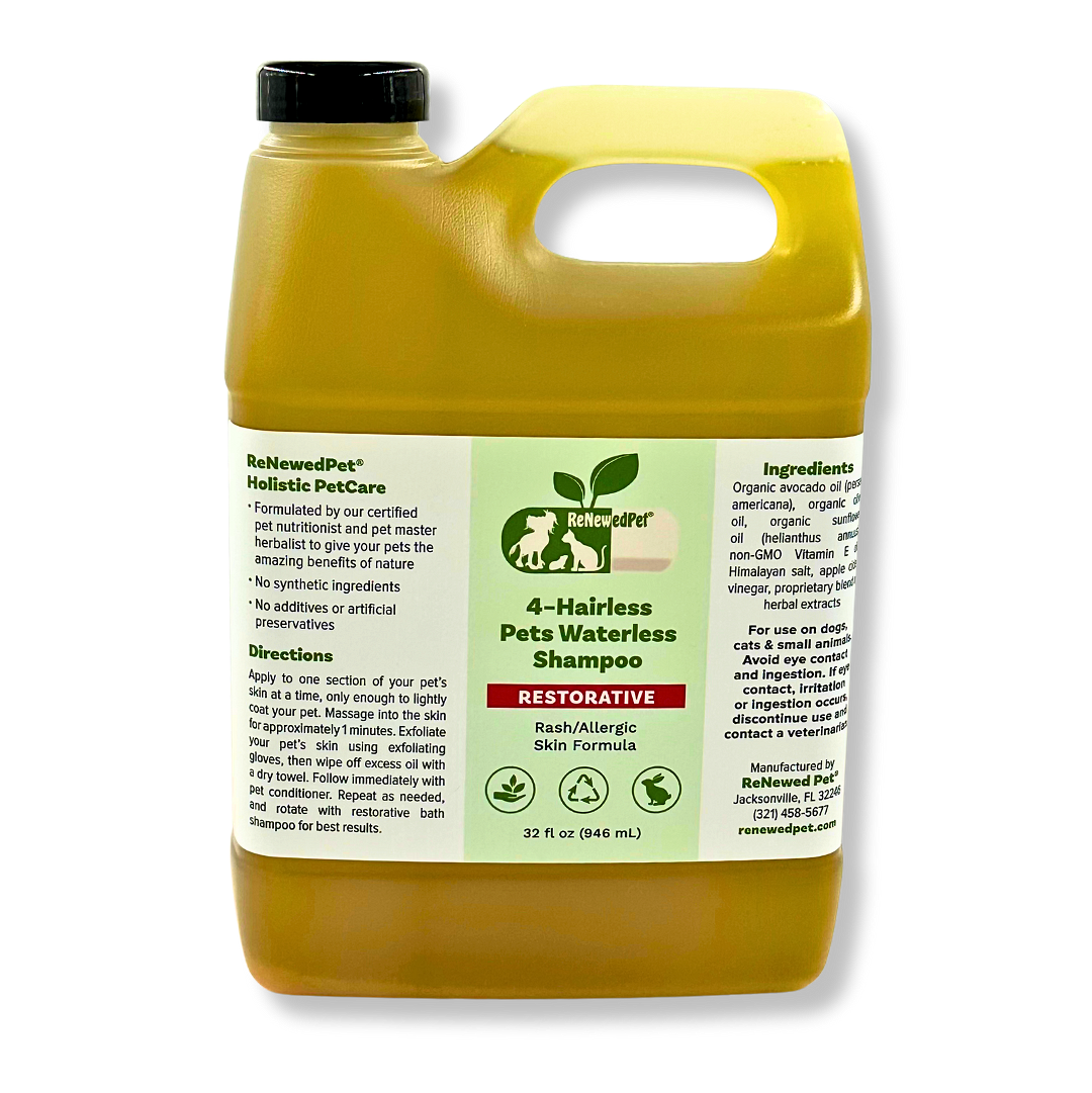 4-HAIRLESS PETS RESTORATIVE WATERLESS SHAMPOO