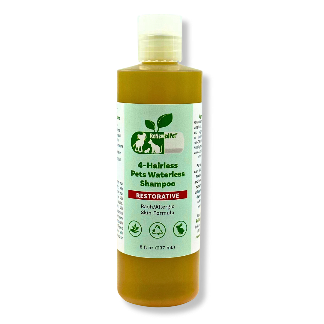 4-HAIRLESS PETS RESTORATIVE WATERLESS SHAMPOO