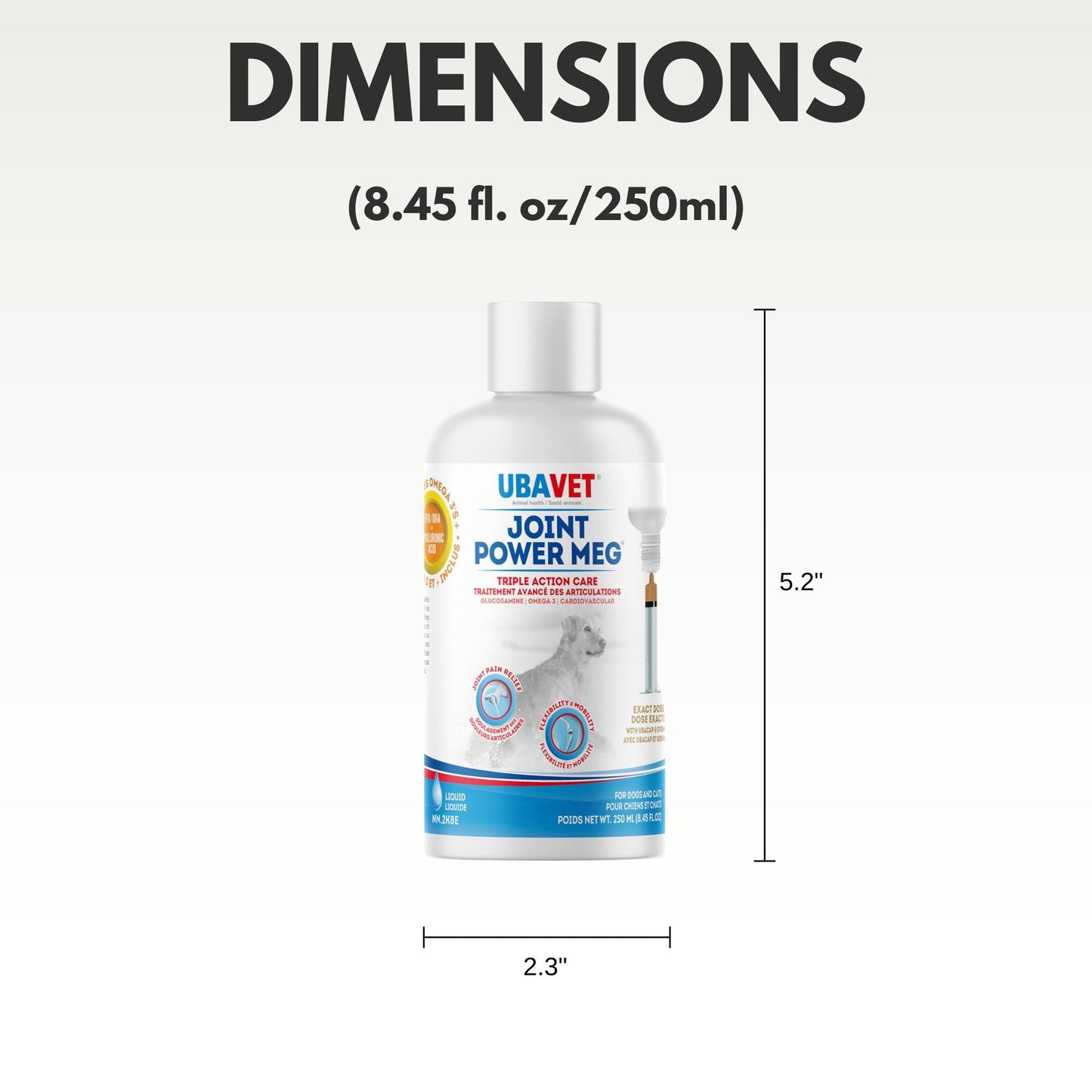 UBAVET Joint Power MEG Maximum Joint Care Liquid for Cats and Dogs