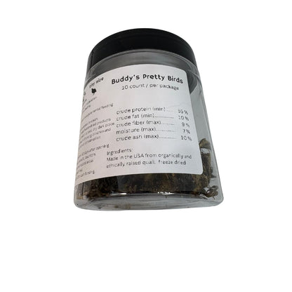 Quail Whole Chick Treats, 10 Count - Tiny, dehydrated Small Premium cat and Dog Treat