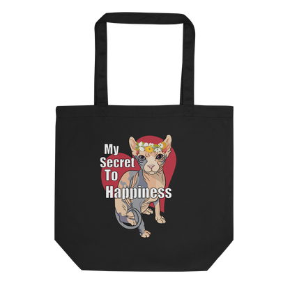 "MY SECRET TO HAPPINESS" ECO TOTE
